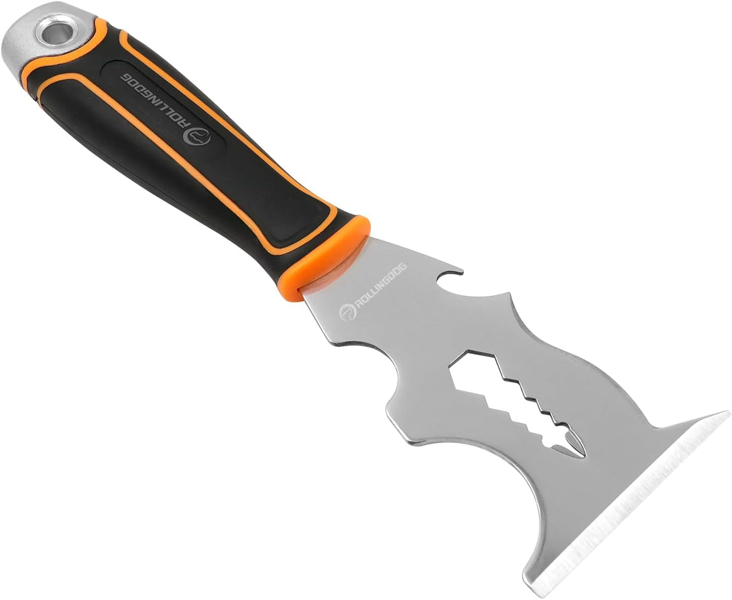 ROLLINGDOG 14-IN-1 Painter's Tool-Stainless Steel Paint Scraper | Paint Roller Cleaner, Putty Knife, Multi-Use Painters Tool for Painting, Home Improvement