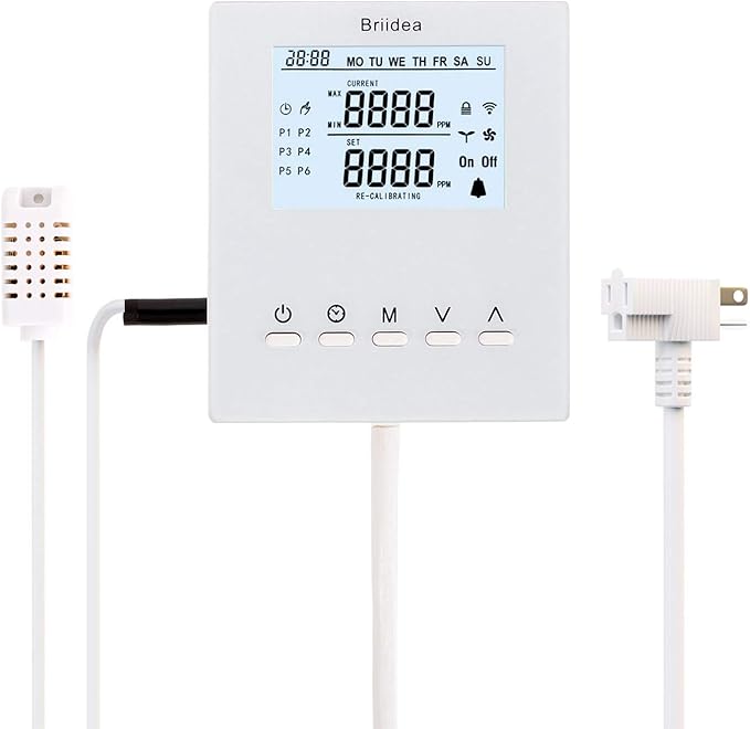 Briidea CO2 Controller and Monitor, Day and Night Programmable CO2 Controller by briidea