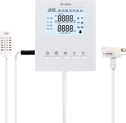 Briidea CO2 Controller and Monitor, Day and Night Programmable CO2 Controller by briidea