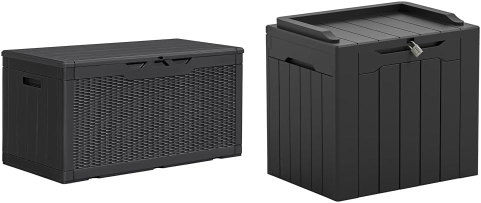 greesum 100 & 31 gallon black resin lockable, main product view