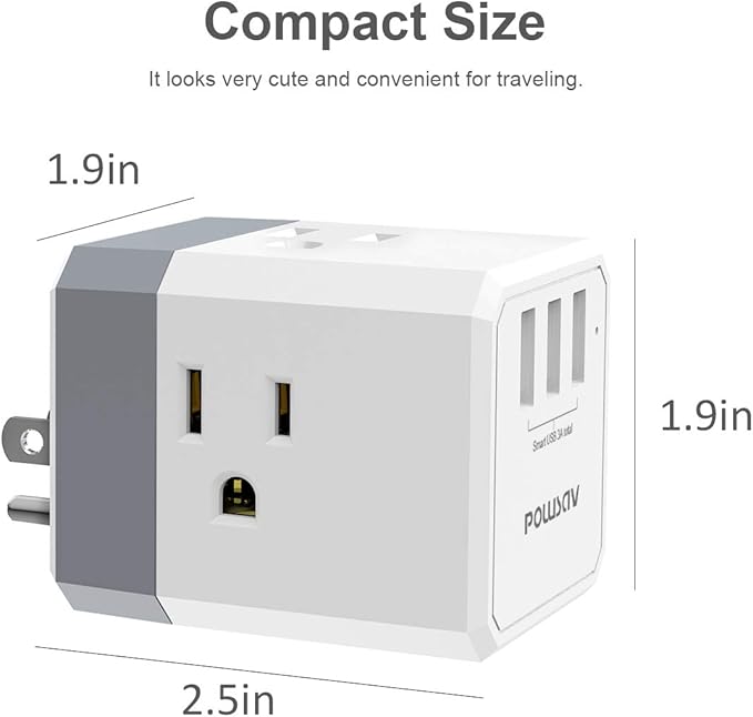 3-Outlet USB Wall Charger and Extender - Image 7