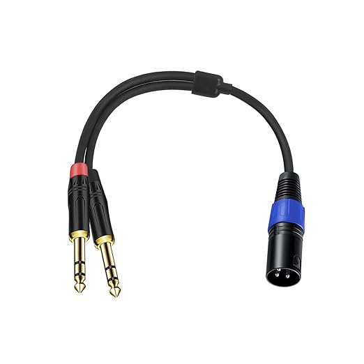 Jozzai 6.35mm Dual TRS to XLR Male Cable by Jozzai