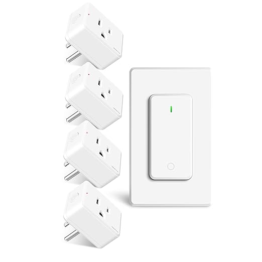 Remote Switch Outlet, Wireless On/Off Light Switch Wall Mounted, TUV Listed by greencycle