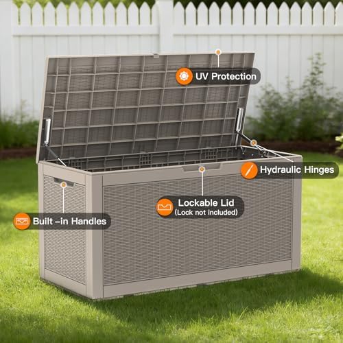 mars villa 100 gallon deck box, outdoor storage, package contents