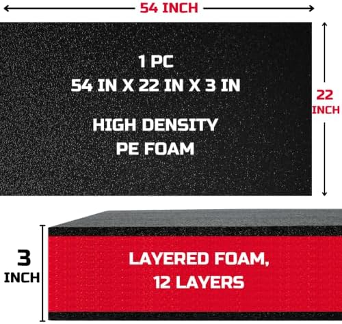 onreva tool box foam organizer 54x22x3 inch 1pc shown in use