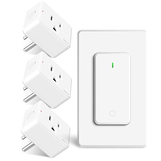 Remote Switch Outlet, Wireless On/Off Light Switch Wall Mounted, TUV Listed by greencycle