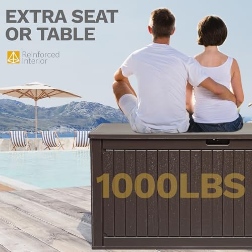 dwvo 320 gallon double-wall deck box with divider, side view