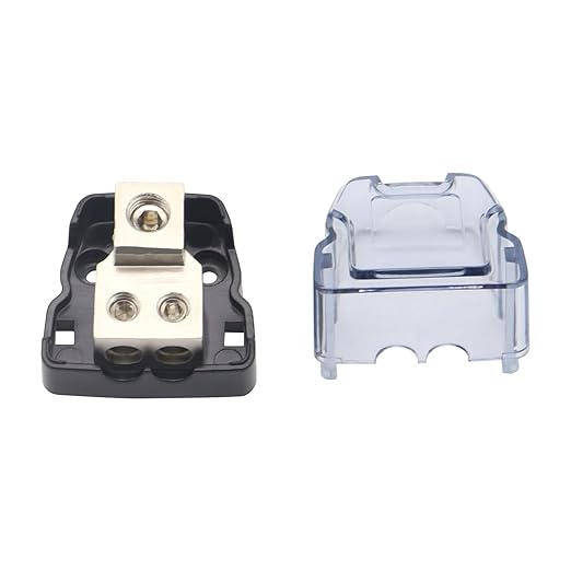 2Way Power Distribution Block 4AWG / 8AWG in 8 AWG Out Car Amplifier Audio Amp - Image 3