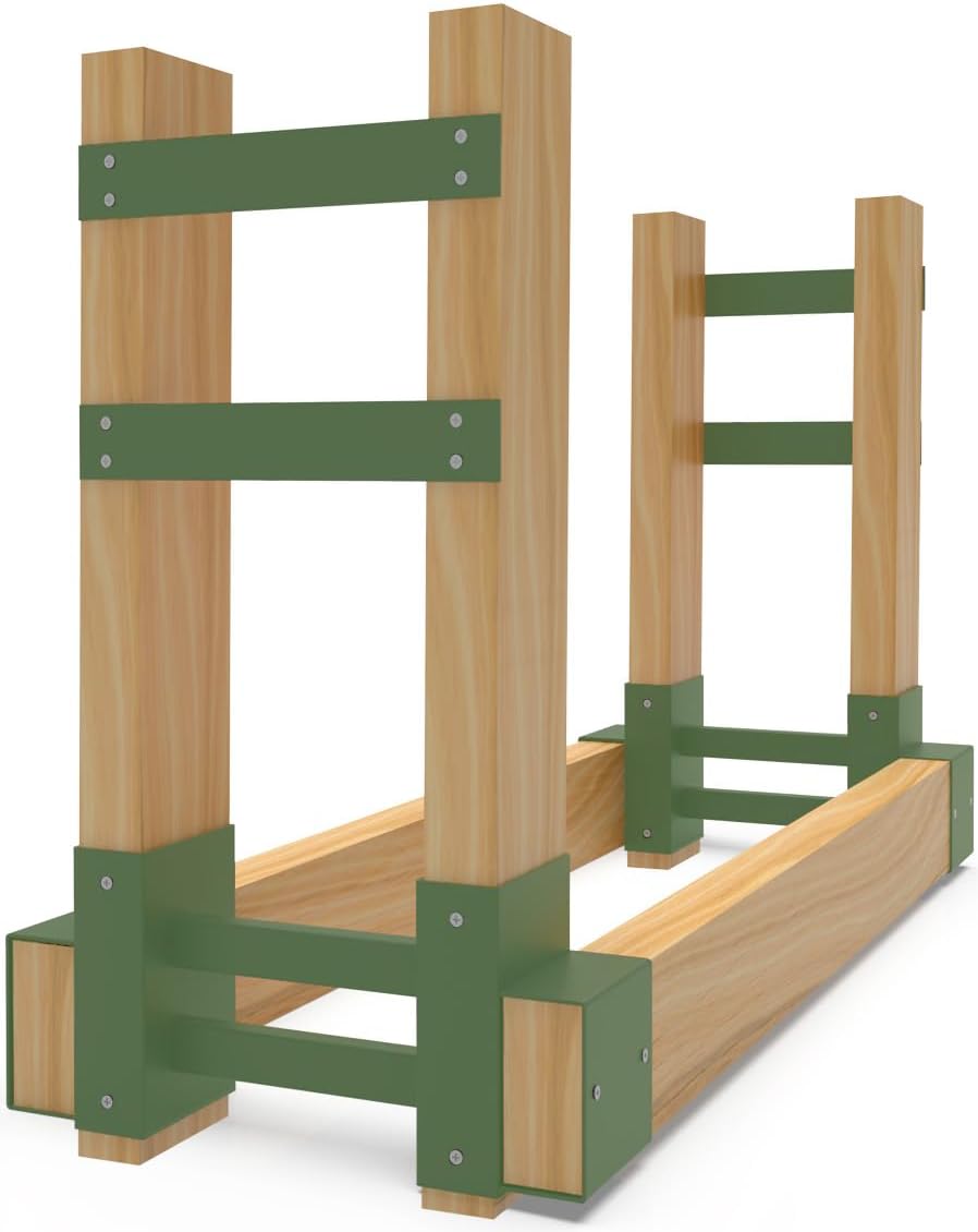 outdoor firewood brackets fire wood rack for 2x4, main product view