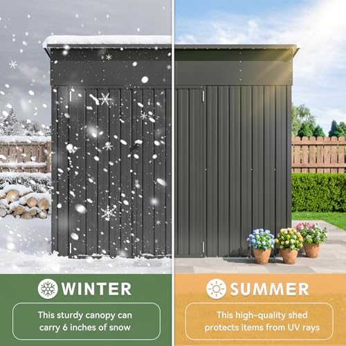 aoxun 7.5'x4' triple door outdoor storage shed with, package contents
