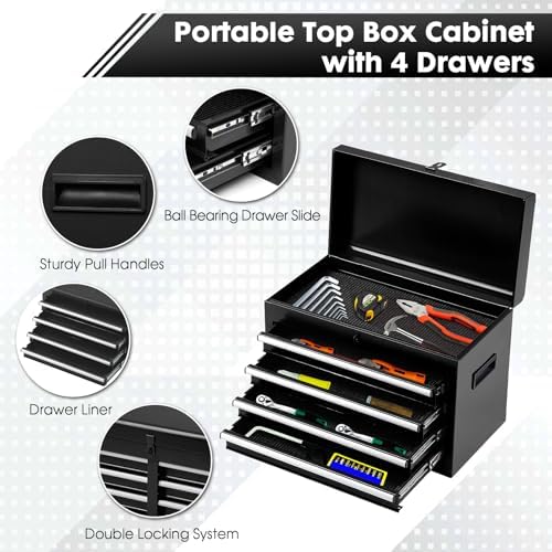 dawmilon 5-drawer rolling tool chest with wheels, package contents