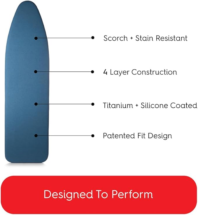 TIVIT Ironing Board Cover 18 x 49, Performance Grade Titanium Coated Pro Grip - Image 3