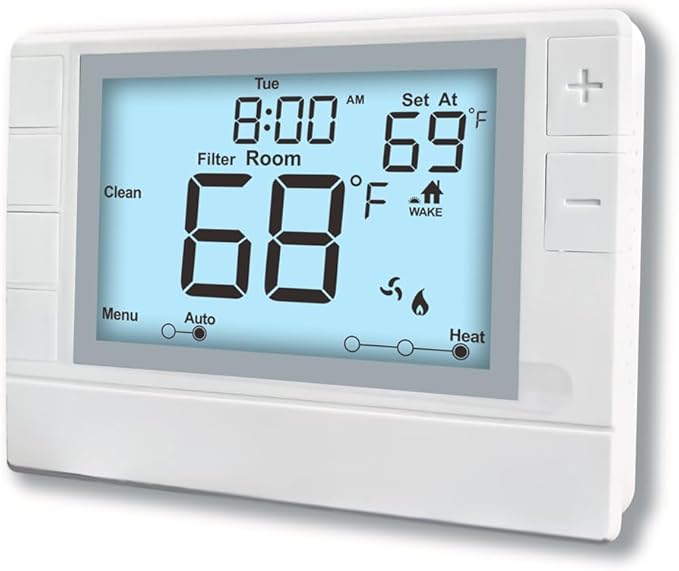 Thermostat for Home, Premium Heat Pump Room Temperature Controller, by Coiiwsei