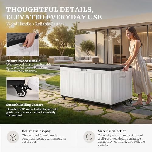 yitahome 90 gallon outdoor storage box with 6, side view