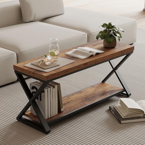 ibf rustic entryway bench with storage, rustic brown, main product view