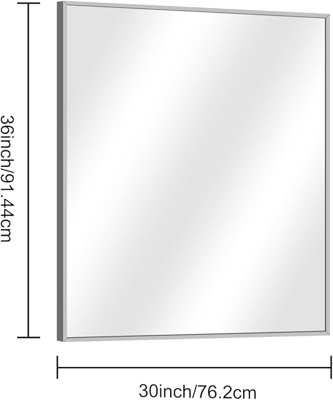 30" x 36"Bathroom Mirror, Decorative Rectangular Vanity Mirror - Image 5