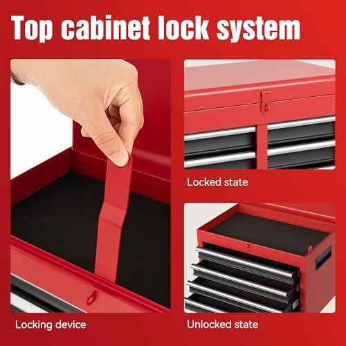 5 drawers tool cart with wheels & 1, package contents
