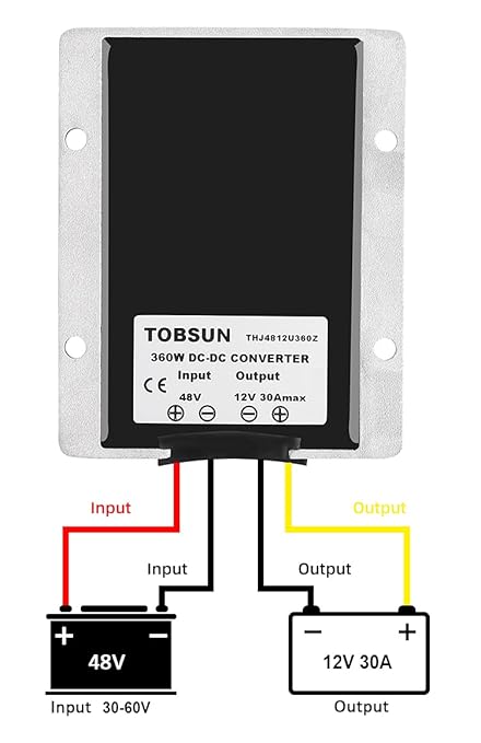 30A 360W DC 36V/48V to 12V Voltage Converter - Image 7