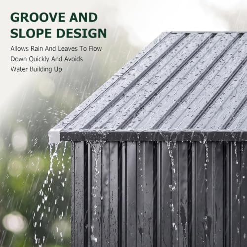 8'x10' lean to shed metal storage shed with, view 9