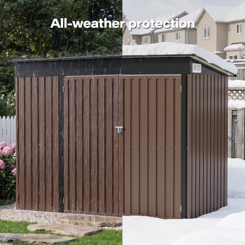 lausaint home 8 x 4 ft outdoor storage showing dimensions