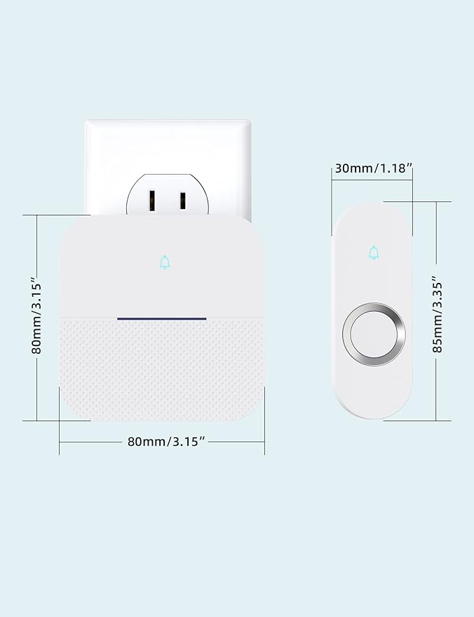 AIDA Lighted Wireless Doorbell for Home, Waterproof Battery Doorbell Wireless 1 - Image 6