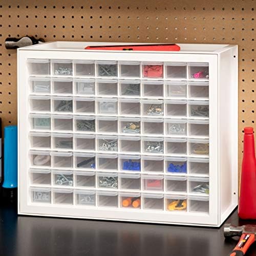 iris usa 64-drawer screw organizer, hardware storage, made shown in use