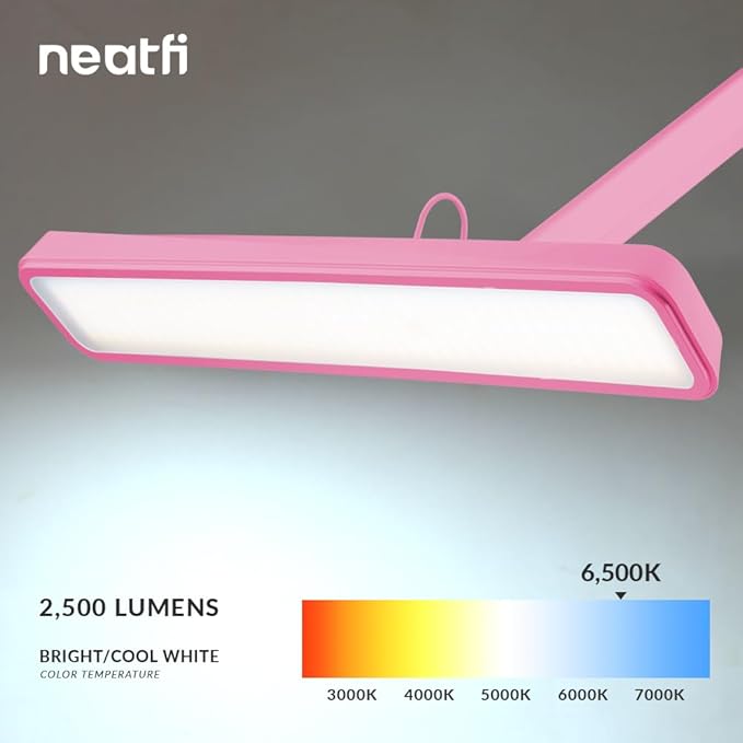 Neatfi XL 2, 500 Lumens LED Task Lamp, 22 Inches Wide, Eye-Caring, Desk Light - Image 3