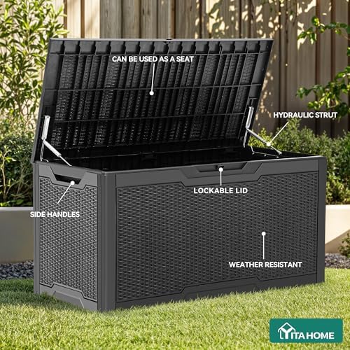 yitahome 100 gallon outdoor storage box, package contents