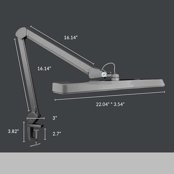Neatfi XL 2, 500 Lumens LED Task Lamp, 22 Inches Wide, Eye-Caring, Desk Light - Image 7