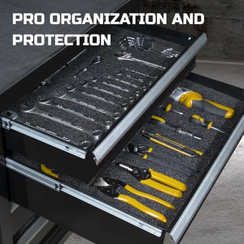 onreva tool box foam organizer 22x18x1 inch 4pack showing dimensions