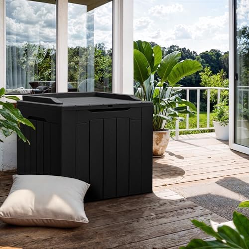 gunji 30 gallon small deck box outdoor waterproof, view 9
