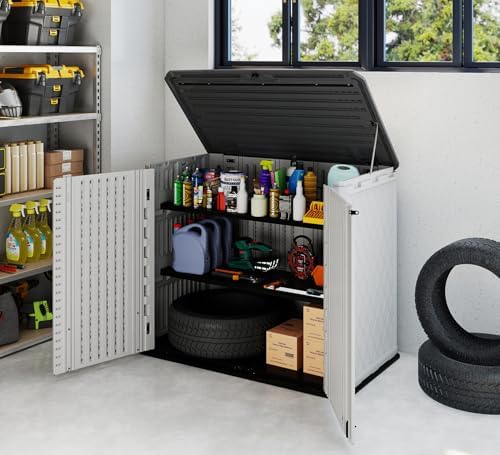 homspark storage shed weather resistance, multi-purpose outdoor storage showing dimensions
