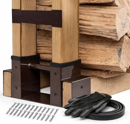 tidyboss 2 pack firewood rack outdoor | 2x4, main product view