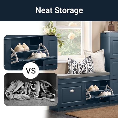 haotian shoe storage bench entryway, shoe cabinet bench on a desk or shelf
