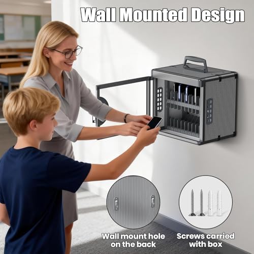 24 slots cell phone locker for classroom with showing dimensions