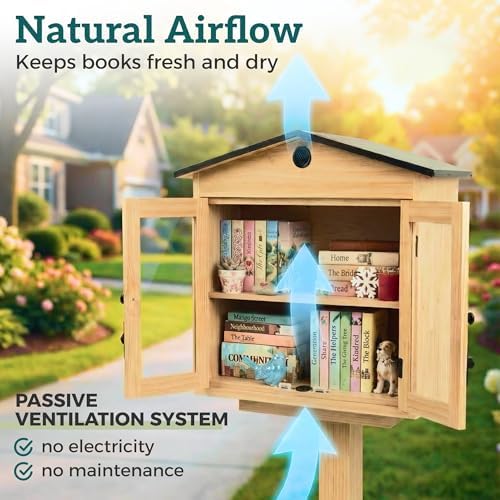 havlyn outdoor little library box outdoor kit – showing dimensions
