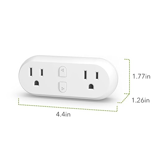HBN Smart Plug 15A, WiFi&Bluetooth Outlet Extender Dual Socket Plugs Works - Image 7