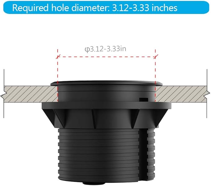 Desktop Power Grommet JSVER Mini Desktop Power Strip Hide Recessed Power - Image 3