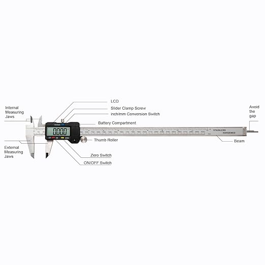SCITOOLS Digital Caliper 0-12" Measuring Tool - Image 5