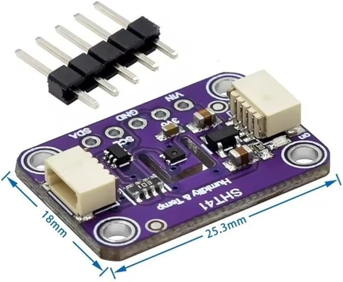 SHT40 SHT41 SHT45 Temperature and Humidity Sensor Module 3.3-5V I2C - Image 2