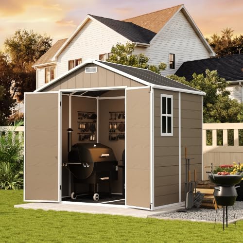 udpatio resin storage shed 8 x 6 ft, view 9