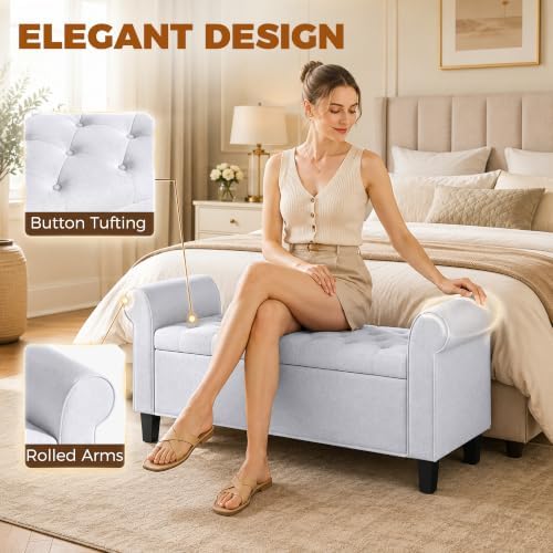 homcom 47" storage ottoman end of bed bench, package contents