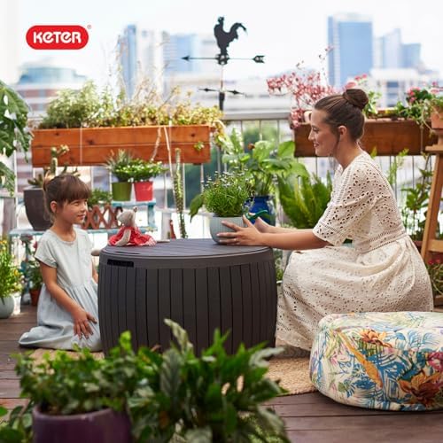 keter circa outdoor storage deck box, 37 gallon, view 13