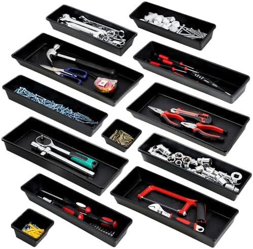onreva tool box organizer tray divider set, extra, side view