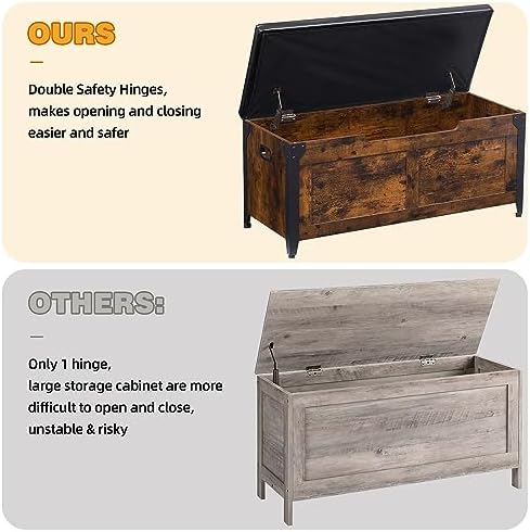 gaomon 39.4" storage chest, storage bench with safety, package contents