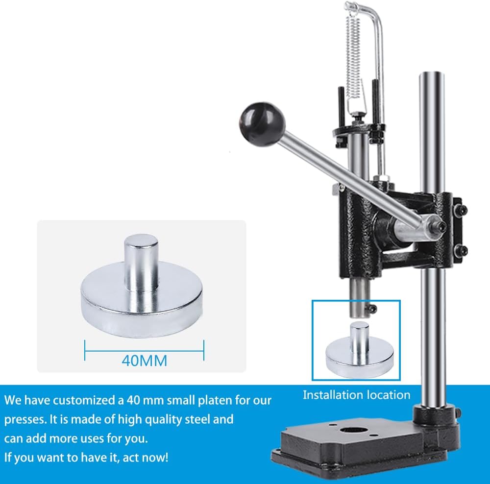 Leather Hole Puncher Hand Punching Manual Punch Arbor Presses | manual press for Leather Craft Punching Holes,Jewelry,Watch,DIY,Punching,Riveting,Cutting,Sealing (A - Round Head)