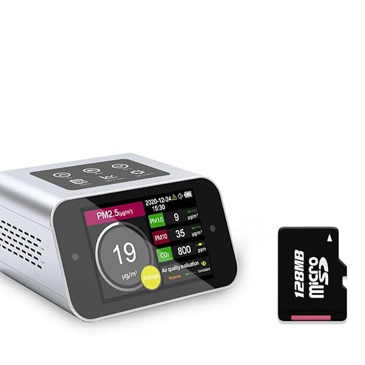 BRWISSEN A17 Air Quality Monitor Indoor CO2 Dust Meter 6 Channels Laser by BRWISSEN