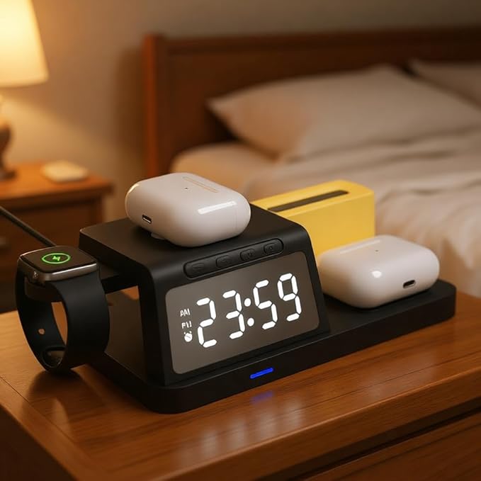 IHAO 6in1Digital Alarm Clock - Image 7