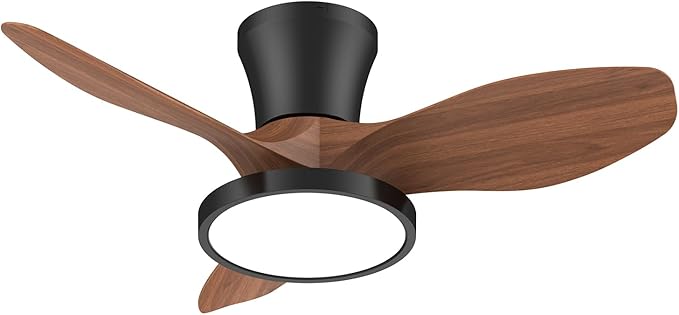 ocioc Quiet Ceiling Fan with LED Light DC motor 32 inch Large Air Volume Remote by ocioc