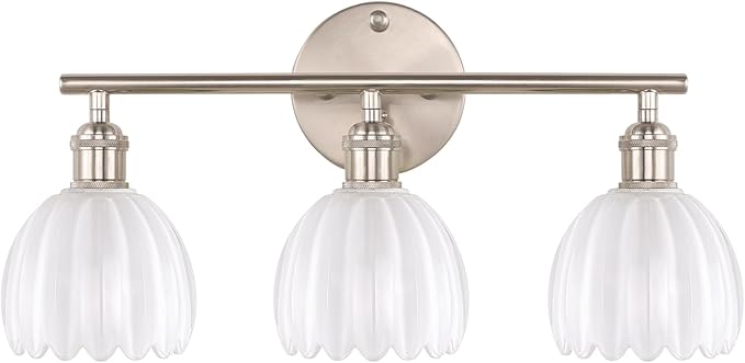Shenmoyl Bathroom Light Fixtures, 3-Light Vanity Wall Light Over Mirror by Shenmoyl